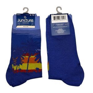 1x Juncture Mens Crew Socks Sunset Size 6-12